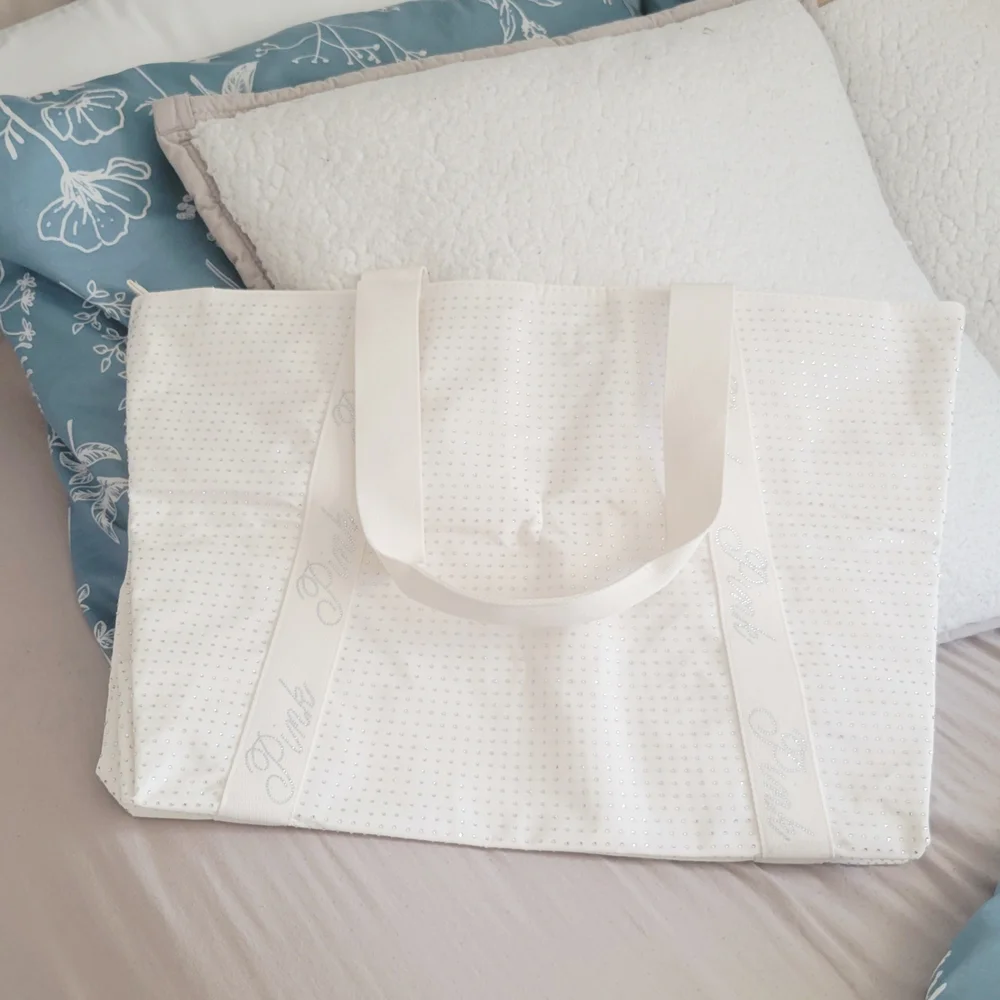 Pink Rhinestone Tote Bag - Picture 1 of 4